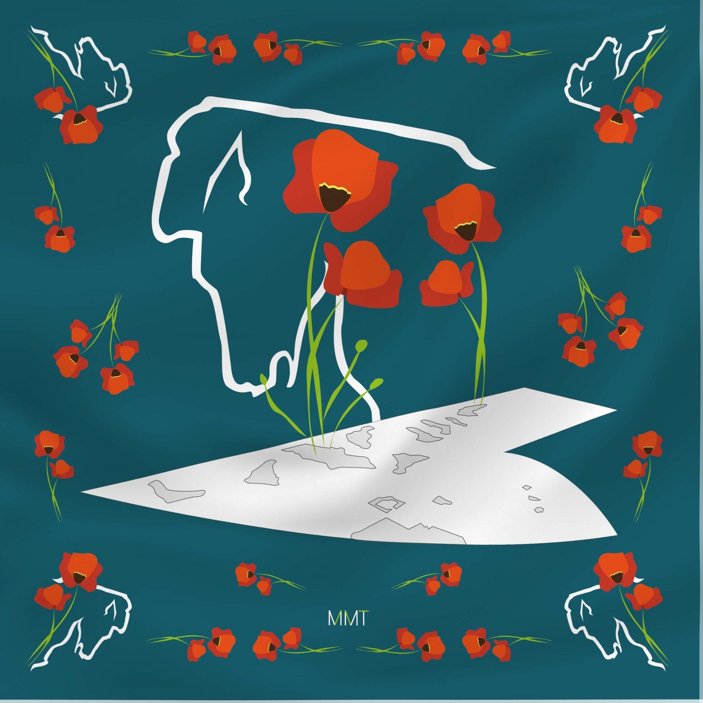 Silk Carré Scarf Roma