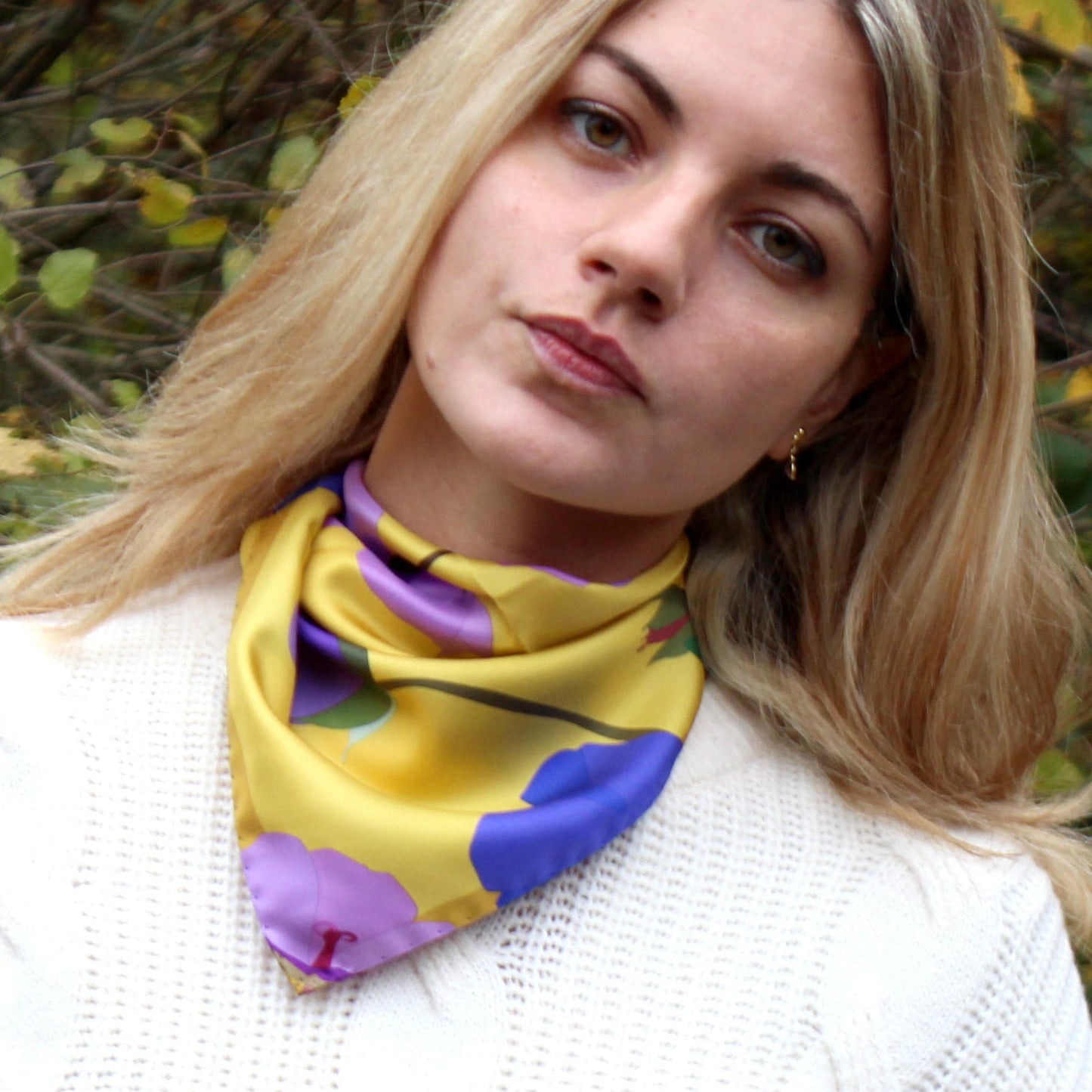 Silk Carré Scarf Soleil small