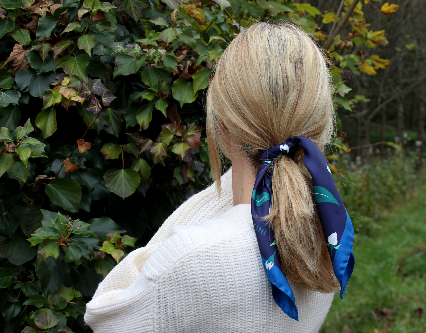 Silk Carré Scarf Ciel de Nuit small
