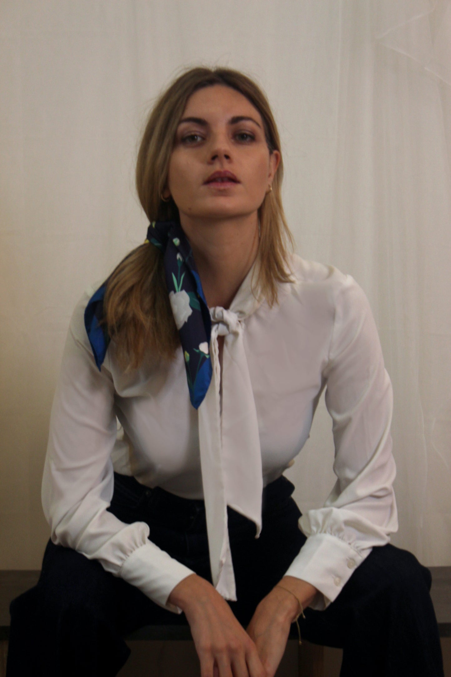 Silk Carré Scarf Ciel de Nuit small