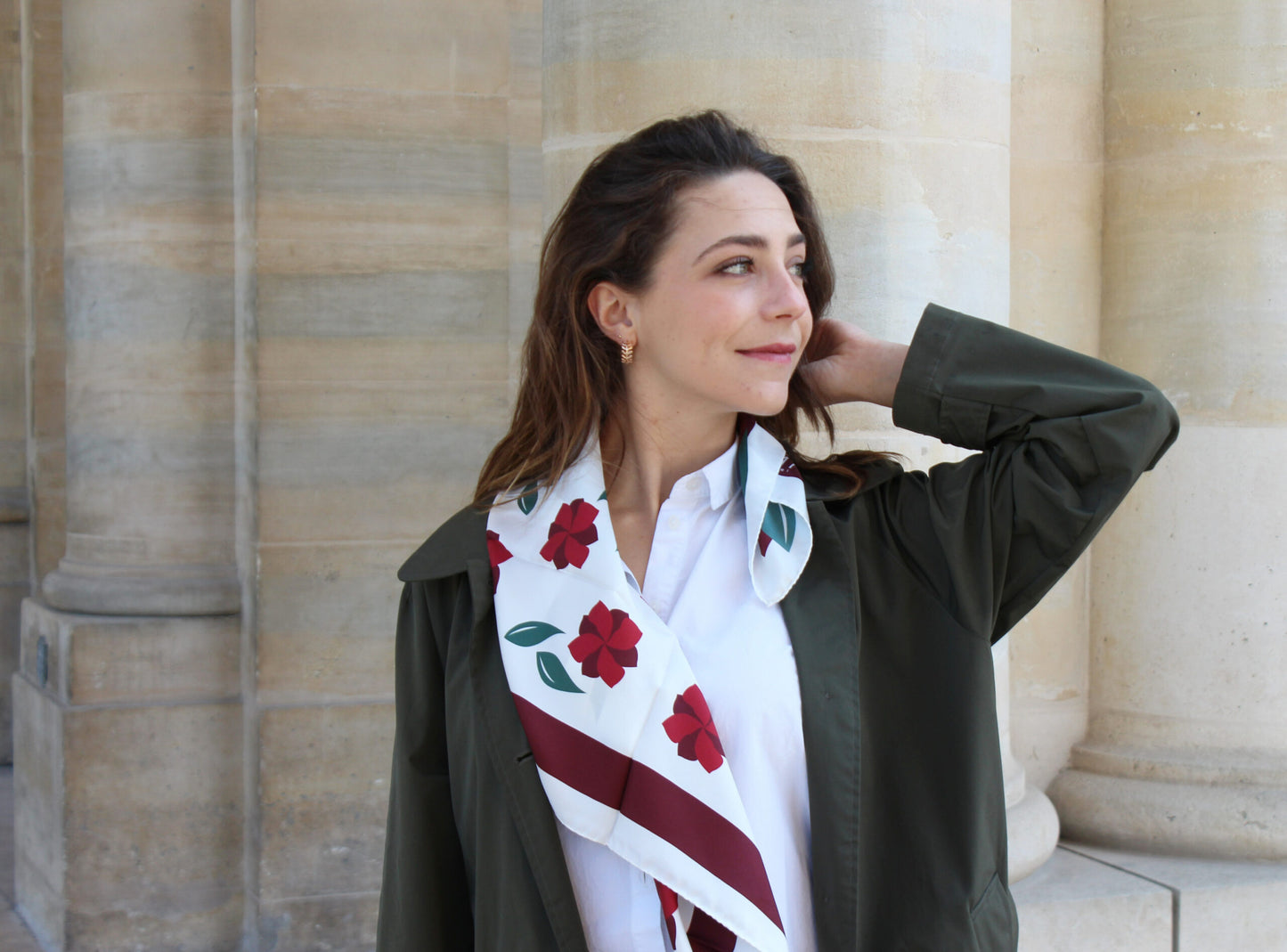 foulard carré 70x70 cm, fabriqué en Italie