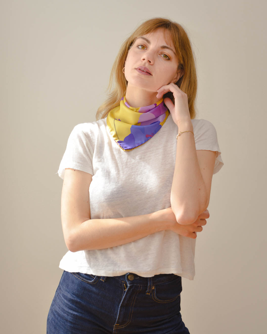 Silk Carré Scarf Soleil small