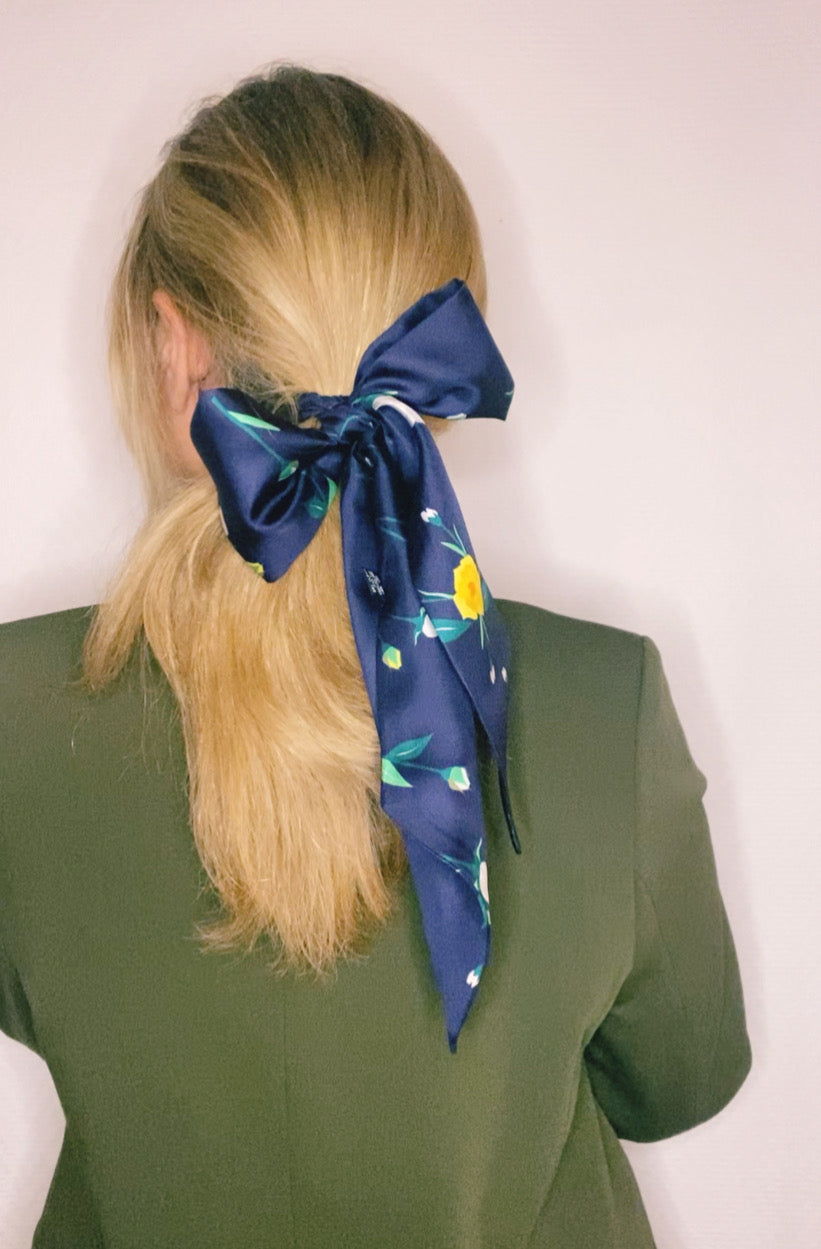 Silk Ribbon Scarf Ciel de Nuit