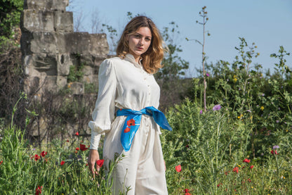 Foulard carré 90x90 cm, 100% soie, fabriqué en Italie