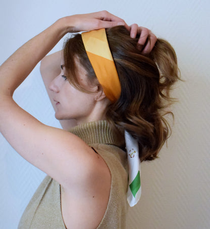 Silk Carré Scarf Champagne