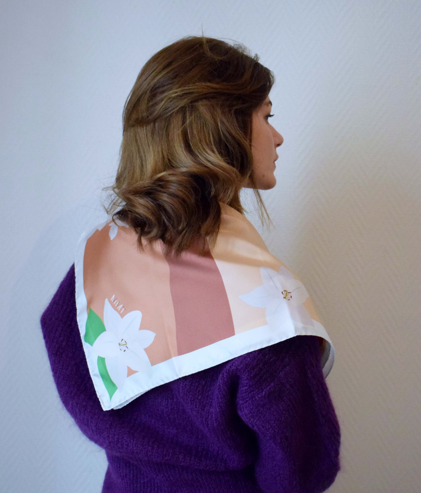 Silk Carré Scarf Rosé