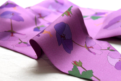 Silk Ribbon Scarf Violet