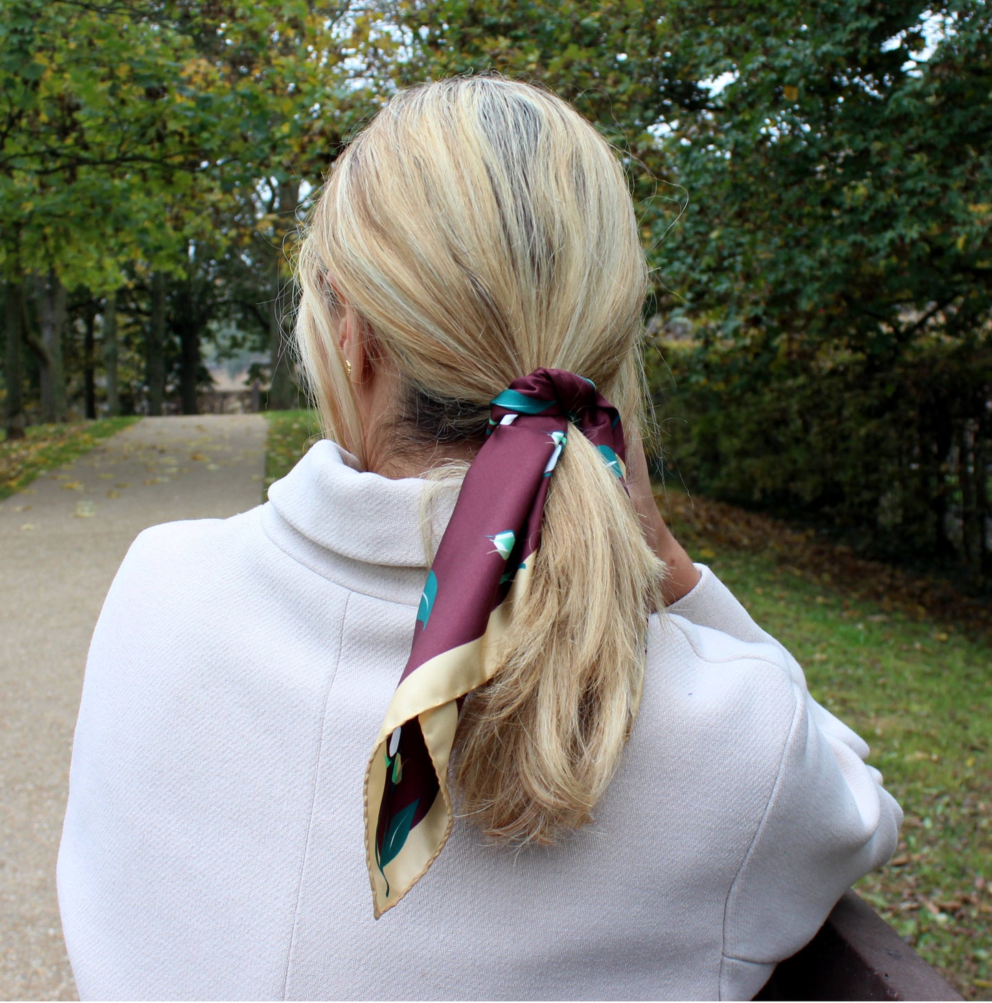 Silk Carré Scarf Chocolat small