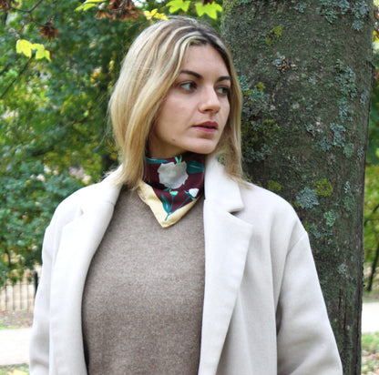 Silk Carré Scarf Chocolat small