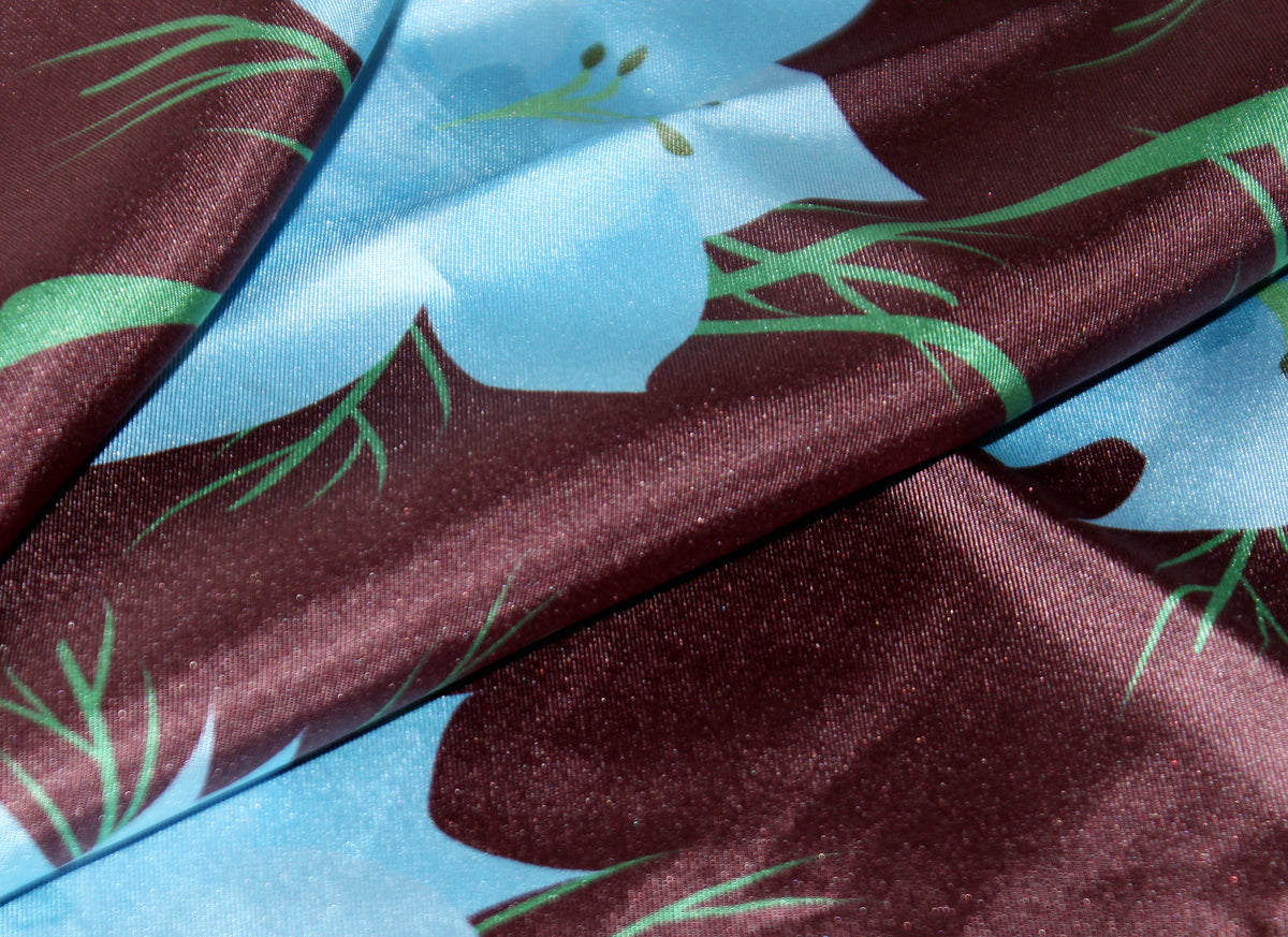 Silk Scarf, Blue Nigella 70