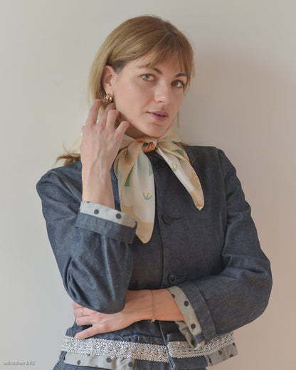 Foulard carré Fleurs du Midi