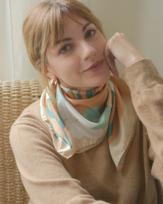 Foulard carré Fleurs du Midi