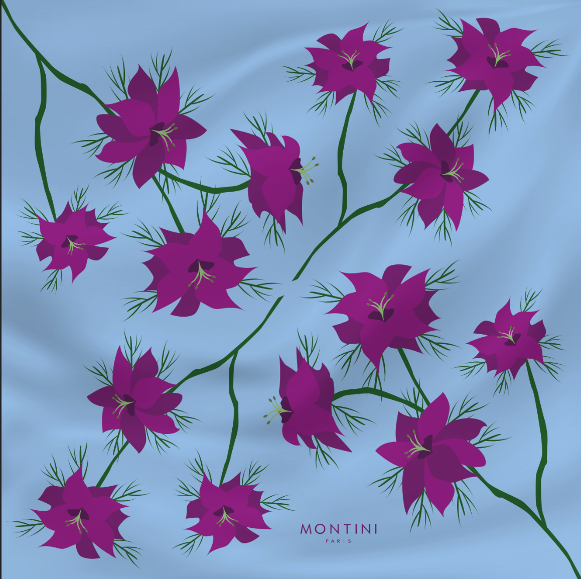 Carré Blooming, Nigelle Rose 45