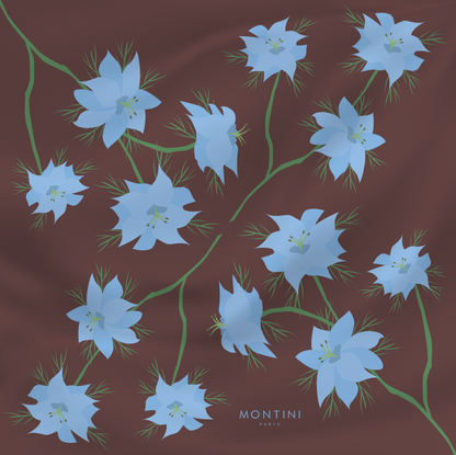 Carré Blooming, Nigelle Bleue 45