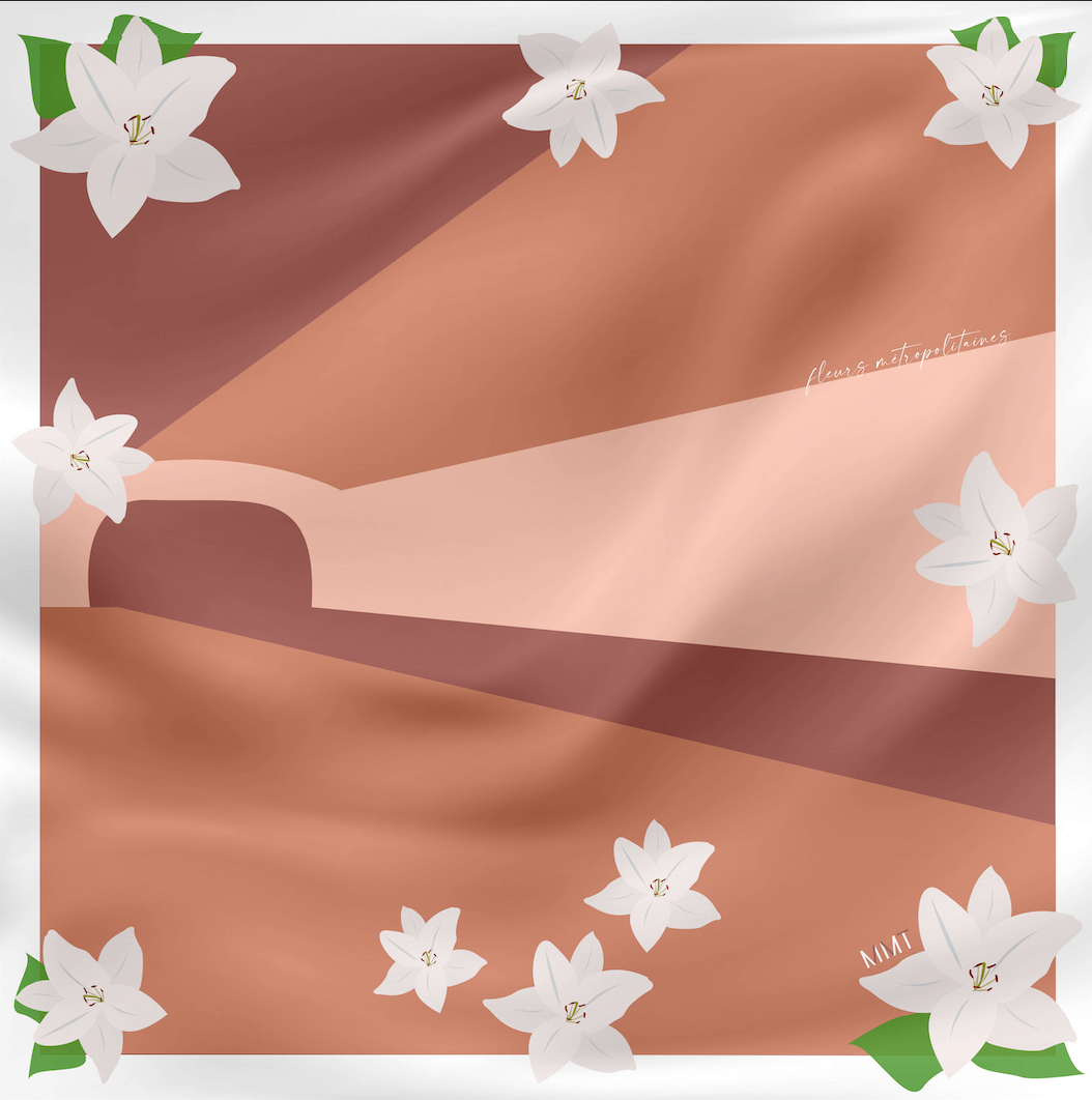 Silk Carré Scarf Rosé